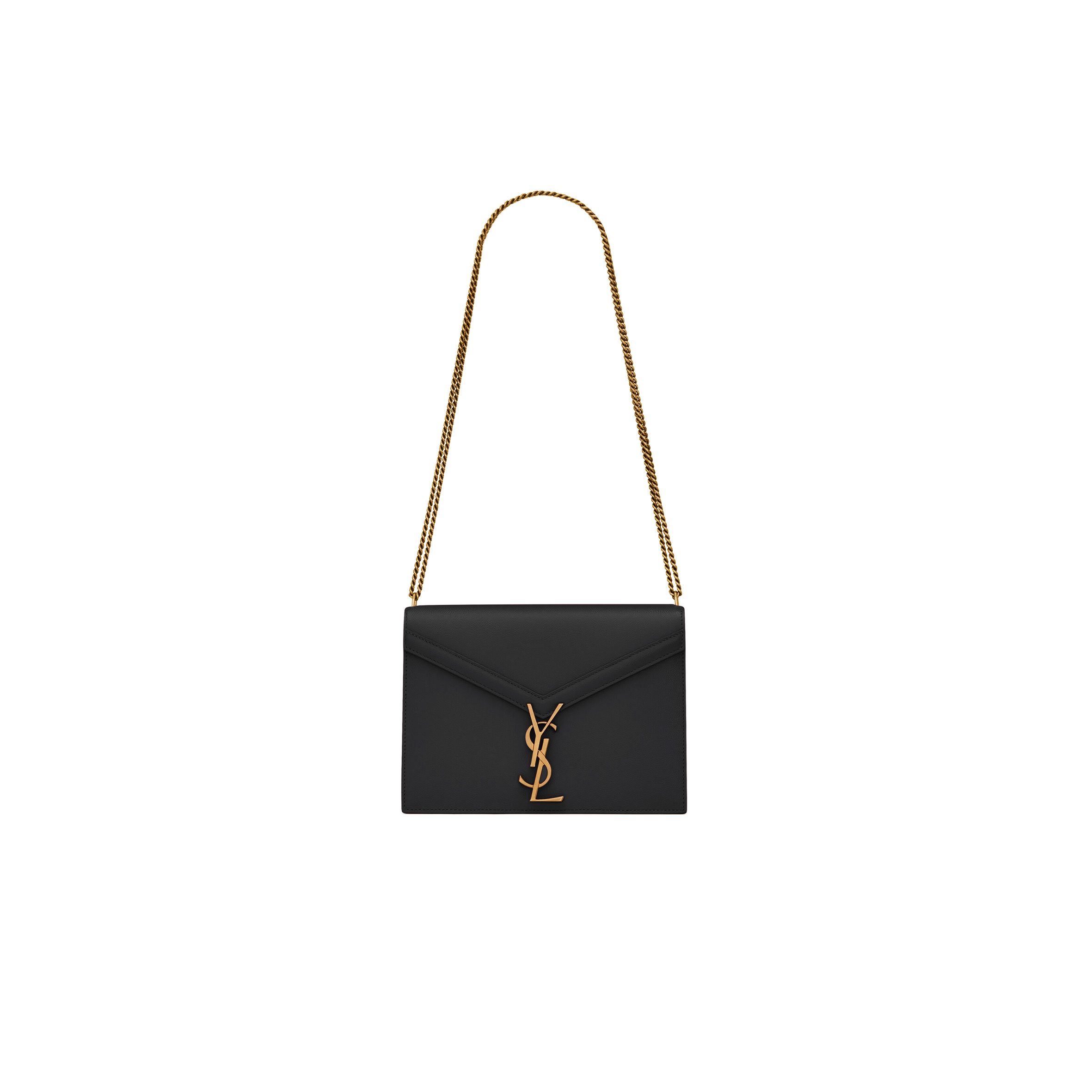 YSL CASSANDRA MEDIUM IN GRAIN DE POUDRE EMBOSSED LEATHER 532750BOW0W1000 (22*16.5*5.5cm)